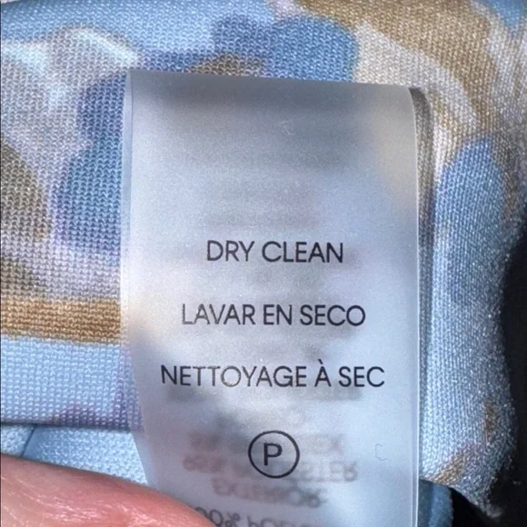 Calvin Klein Floral Sheath Dress Blue Floral Print Scuba Crepe Women’s 22 - Picture 11 of 11